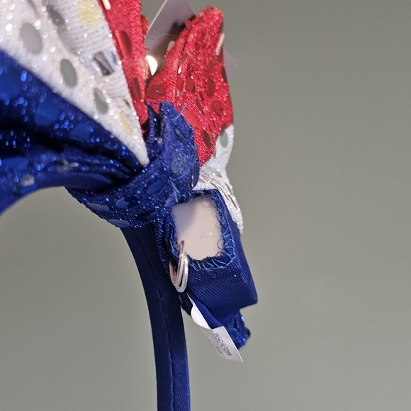 Bundle of 2 Spritz Sequin Patriotic Bow Headband - Red White Blue Light Up - Picture 5 of 5